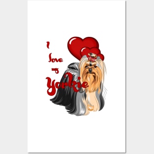 I Love My Yorkie! Especially for Yorkshire Terrier Dog Lovers! Posters and Art